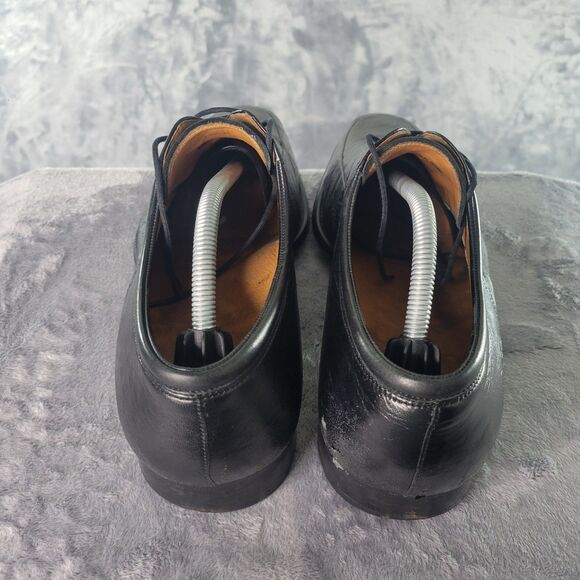 Magnanni Shoes‎ Mens 10.5 Black Leather Lace Up Almond Toe Oxfords Spain main image 5